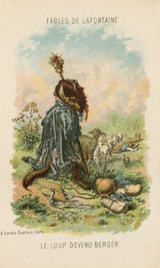 Susi, joka leikki paimenta (chromolitho)